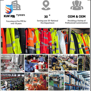Combinaison de pompier en aramide NFPA 1971, veste et pantalon ignifuges, bleu marine, tissu sergé durable, combinaisons de pompier en meta-aramide IIIA - Product Image 6