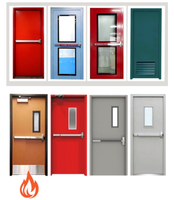 Porte coupe-feu en acier galvanisé, panneau en acier creux, sortie de secours, pour hôpital, hôtel, centre commercial, atelier, école