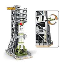 Nieuwe Stad Schepper Kunstmatige Satelliet Launcher Ruimte Kosmonaut Cijfers Bricks Technic Luchtvaart Raket Bouwstenen