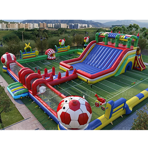 Playground Football Theam Amusement Park Kids Slide House Castle Inflatable Bouncer Inflatable Obstacle Course Inflatable Obstac - Product Image 1