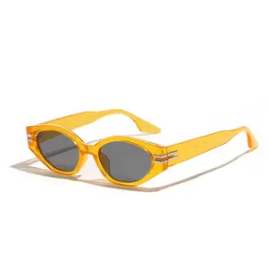 Vintage sunglasses for men summer style orange leopard uv400 female cat eye sun glasses for women dropshipping