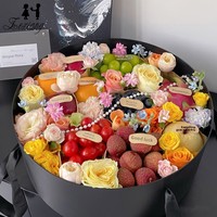 Cajas de Regalo para Frutas y Flores de la Marca AS3, para Manualidades Navideñas, con Ventanas Transparentes de Laminado, Portátiles, con Cuerda y Logotipo Estampado en Caliente