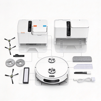 Robot aspirateur multi-étages avec navigation LDS, 10 cartes, aspiration 10000Pa, batterie 5200mAh, station de vidage automatique, serpillière rotative 8mm, application et Alexa