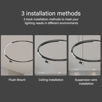 Spot LED magnétique rond DC48V en aluminium pour rail, éclairage de plafond, série de spots magnétiques circulaires