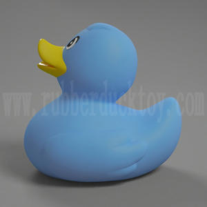 Billige werbliche hellblaue Gummi ente mit individuellem Logo-Aufdruck, baby himmelblaue Badeente, <span class=keywords><strong>Promo</strong></span> schwimmende blaue PVC-Ente - Product Image 4