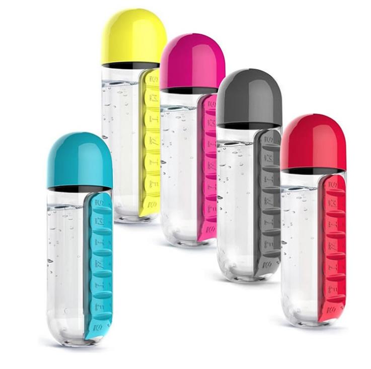 Custom Water Bottle с Pills, Colorful Pills, 600 мл