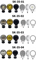 Nuevas Lámparas LED para Automóviles, Luces de Trabajo, Luces Todoterreno, Faros Redondos, 35 W, Aleación de Aluminio, IP68, Impermeables, 4000 Lm, 24 V