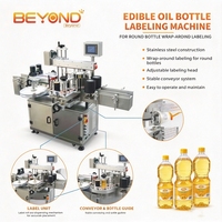 Machine d'étiquetage automatique de bouteilles rondes d'huile comestible 8000BPH