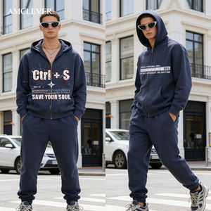 เสื้อฮู้ดดี้ผ้าคอตตอนผสมพรีเมียม 350GSM  "<span class=keywords><strong>Save</strong></span> Your Soul" ผ้าฟลีซเทคโนโลยี ซิปเต็มตัว ทรงหลวม แขนโค้ง สตรีทแวร์ ผู้ชาย/ผู้หญิง  แบบเรียบ - Product Image 3