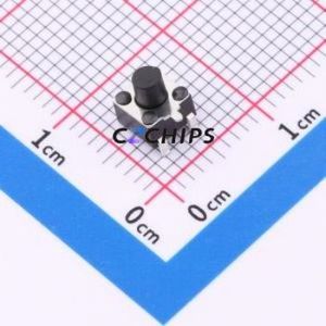 HX 4.5x4.5x5.0H B3JTP Tactile Switch SMD,4.5x4.5mm Switch Single Pole Single Throw Round Button 2.5N Horizontal Mount - Product Image 1