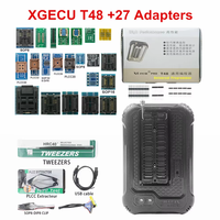 Programmateur universel USB XGecu T48, lecteur/graveur de puces EEPROM BIOS MCU NAND NOR, outil de réparation avec 27 adaptateurs