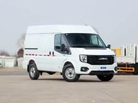 Fourgonnette Commerciale JMC Fushun 2025 à Conduite à Gauche 2.0T 6MT à Empattement Court, Toit Plat, pour Transport de Marchandises et de Passagers