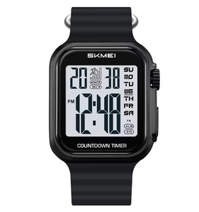 Montre numérique pour homme Skmei 2269 Presidential Shenzhen, bracelet en silicone agréable, étanche, chronographe, design de montre de plein air - Product Image 4