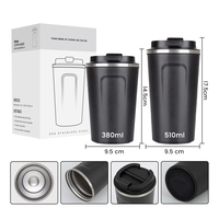Termo de Acero Inoxidable con Aislamiento al Vacío y Pantalla de Temperatura, 350 ml/510 ml, Taza de Café Inteligente Personalizada