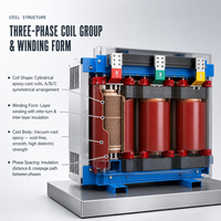 Ligne de production de transformateurs à trois bobines toroïdales de type sec ventilé ouvert, tension de sortie 380V/11KV, tension d'entrée 35KV