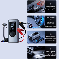Arrancador de puente de corriente máxima de 1000A, 8000mAh, batería de refuerzo de coche/Inflador de neumáticos/Banco de energía/luz LED