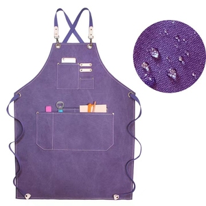 Mantella da <span class=keywords><strong>Parrucchiere</strong></span> Personalizzata Vinnie con Logo Stampato, Impermeabile in Poliestere, Vita Regolabile, Senza Maniche, Uniforme per Barbieri e Caffetterie - Product Image 3