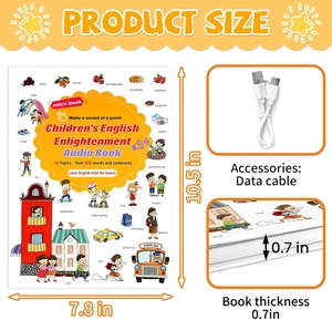 Libro de Audio Interactivo para el Aprendizaje del Inglés, Libro Sonoro para Niños con Pantalla Táctil Inteligente, Libros Educativos para el Desarrollo Temprano del Lenguaje para Niños en Edad Preescolar - Product Image 6