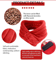 Pakcare – Nouvelle Bandeau Chauffant Multiusage Personnalisé pour Soulagement des Migraines, Réutilisable, Compresse Chaude pour Tête et Cou, Masque pour Yeux Secs, Packs Chauffants Micro-ondables