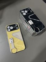 Étui de téléphone en cuir premium pour homme d'affaires avec fonction anti-chute et protection d'appareil photo pour iPhone 17/16 Pro Max