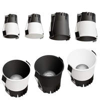 Mini projecteur LED COB anti-éblouissement 3W 5W 7W 10W 12W 15W, downlight LED dimmable 18W 110V 220V, lampe de plafond pour éclairage intérieur