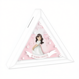 Party Love Hucha Triangular Comunión Niña Blanca 19.8x19.8x5Cm 2 Piezas Bolsa - Product Image 2
