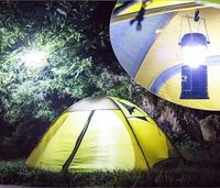 Lampe torche LED solaire rechargeable par USB, étanche, kits de survie pour intérieur et extérieur, lanterne de camping LED portable pliable