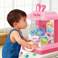 Machine de receveur de poupée pour enfants, jouet éducatif intérieur, dessin animé, ours, machine à griffes portable et compacte de bureau, jouets pour enfants