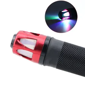 Motorcycle Handlebar End with LED Light Aluminum Handlebar Grips Cap decorative Light Modified Lamp Bike Parts Motorcycle