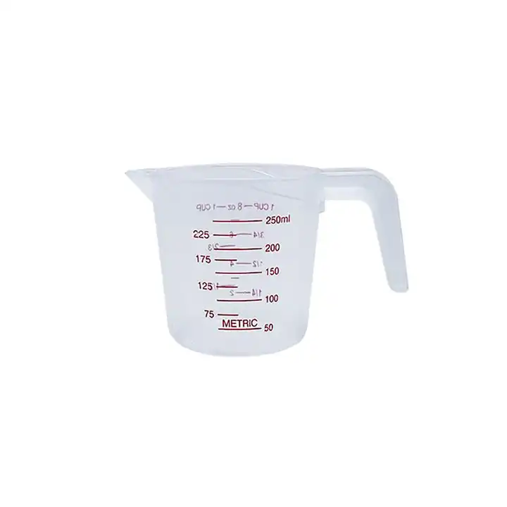 Vintage Clear Plastic Measuring Cup w/rubber Handle & Pour Spout, 2 1/2 cups