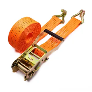 2'' 50mm 5000kgs Heavy Duty Ratchet Buckle Cargo Lashing Belt Transport Ratchet Tie Down Straps W/ Claw Hooks