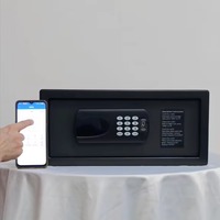 Caja de Seguridad Electrónica Digital Comercial para Hotel con Cerradura de Acero Laminado en Frío, Desbloqueo por Contraseña/Llave Mecánica y Aplicación TTLock