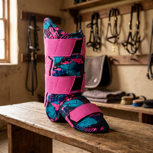 Protector de piernas con estampado tropical rosa, con cierre de gancho y bucle, ligero, ajuste universal, protección para todas las estaciones - Product Image 2
