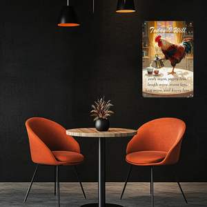 <span class=keywords><strong>Plaque</strong></span> en aluminium décorative pour <span class=keywords><strong>cuisine</strong></span>, motif coq, 12x8 pouces, convient pour la maison, la <span class=keywords><strong>cuisine</strong></span>, le bureau, le café, la zone café - Product Image 4