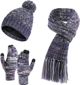 Logo personalizzato Europa e Stati Uniti autunno e inverno più caldo a prova di vento in acrilico cappello a maglia <span class=keywords><strong>guanti</strong></span> <span class=keywords><strong>sciarpa</strong></span> per uomo <span class=keywords><strong>donna</strong></span> - Product Image 4