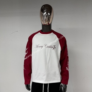 MT1163 T-shirt Personalizzata <span class=keywords><strong>in</strong></span> 100% Cotone 280 Gsm Pesante con Stampa a Maniche Lunghe con Logo Serigrafato Grafica Unisex - Product Image 3