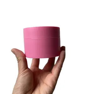 フェイスクリーム用の100mlマットピンクの豪華な空のPPプラスチック化粧品ジャー