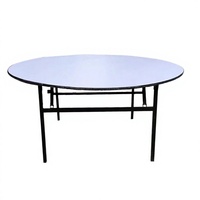 Table de banquet ronde pliante à structure métallique pour hôtels, mariages et restaurants – Vente directe usine
