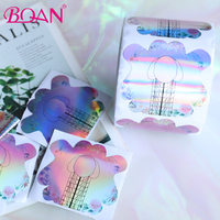 BQAN Nouveau Lot de 500 Formes à Ongles en Aluminium Réutilisables à Motif Léopard, Étiquette Privée, Double Forme pour Nail Art