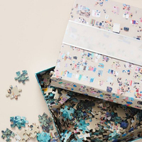 Crown Win Sublimasi Teka-teki Kosong Bingkai Cetak Kustom Karton Mainan Jigsaw Puzzle Akrilik Kristal Jigsaw Puzzle