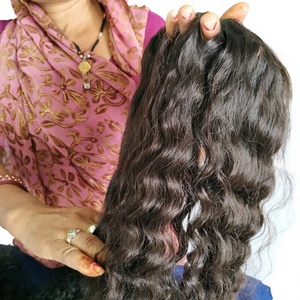 100% mechones alineados con cutícula virgen india de Color negro Natural ninguno procesamiento químico templo ondulado cabello humano asequible - Product Image 1