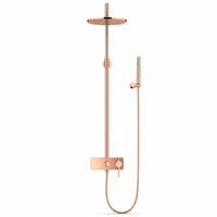 Ensemble de robinetterie de douche en laiton à température constante de luxe, système de douche pluie mural, mitigeur anti-brûlure pour salle de bain