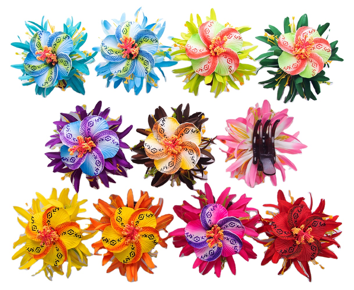 Высокое качество HC00048 искусственный бархат паук Лилия волос коготь Гавайская пена цветы цветок Зажимы для Гавайского Самоа