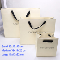 Ensemble de sacs et boîtes à bijoux de luxe personnalisés, recyclables, avec poignée en ruban, pour emballage cadeau de colliers de marque