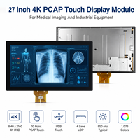 Module d'affichage tactile capacitif médical 4K UHD de 21,5, 27 et 32 pouces, EDP USB tactile 10 points pour équipement chirurgical et industriel