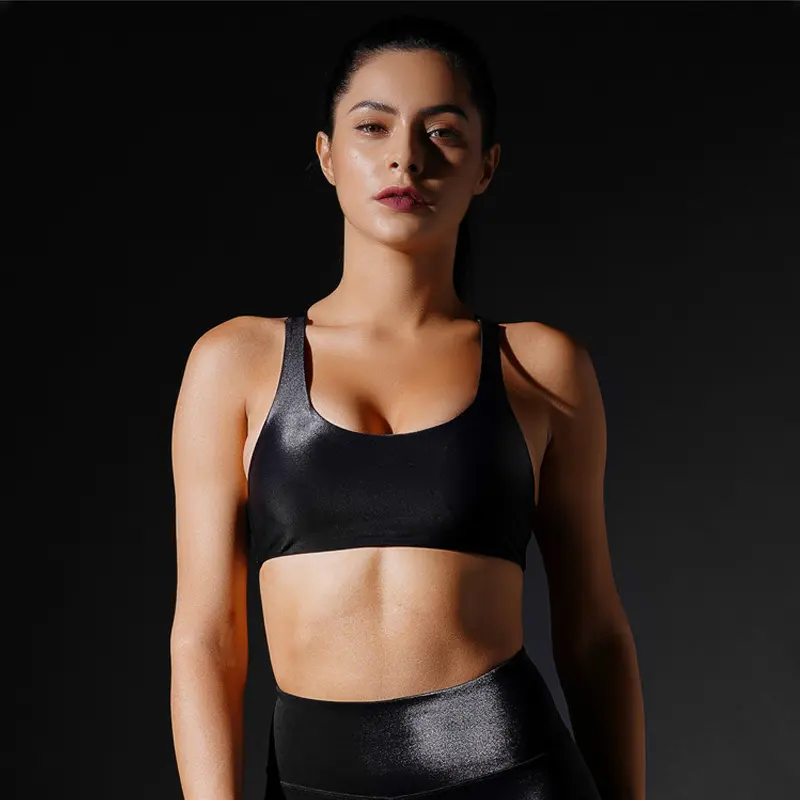 Roadsunshine Soutien-gorge de sport en nylon spandex à impact élevé Soutien-gorge de sport Yoga