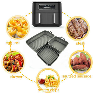 Moldes de silicona antiadherentes para freidora de aire, accesorios, molde jumbo para muffins, molde para huevos, bandeja de silicona para cupcakes, moldes para hornear pasteles - Product Image 6