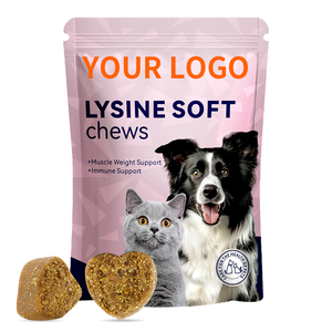 OEM suplemen gigitan lembut lisin anjing, lisin kemurnian tinggi + Vitamin C, kesehatan pernapasan, Label pribadi & pereda batuk kandang anjing - Product Image 1