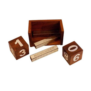 Calendarios de madera como objetos decorativos HS para el hogar o la oficina - Product Image 2
