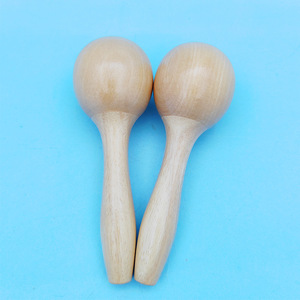 Maracas en bois pour enfants, instruments de percussion Orff, instruments de rythme, hochets, jouets musicaux, vente en gros - Product Image 4